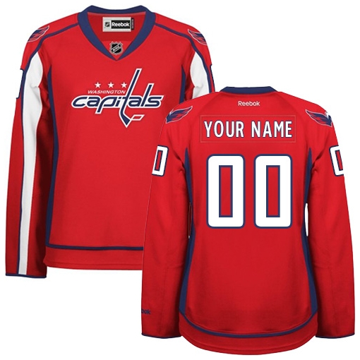 Women's Reebok Washington Capitals Customized Premier Red Home NHL Jersey