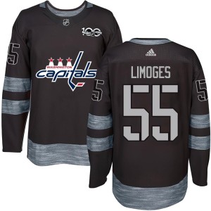 Alex Limoges Men's Washington Capitals Authentic Black 1917-2017 100th Anniversary Jersey